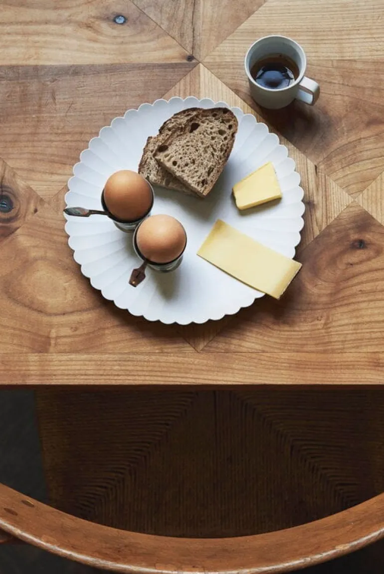 1616 / arita japan TY Palace 160 plate, unglazed grey