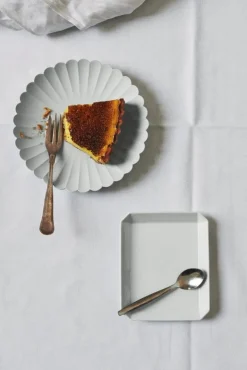 1616 / arita japan TY Palace 160 plate, unglazed grey