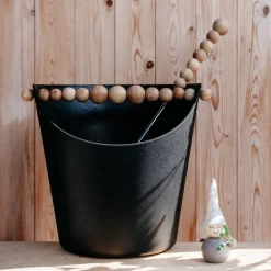 Aarikka Nuppu sauna bucket, black - pine