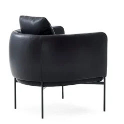 Adea Bonnet Club lounge chair, aniline leather