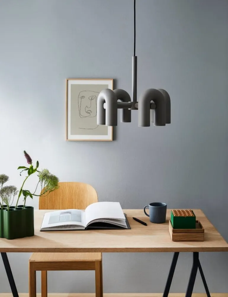 AGO Cirkus chandelier, small, grey