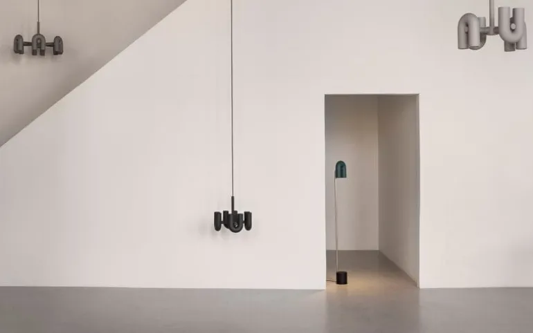 AGO Cirkus chandelier, small, grey