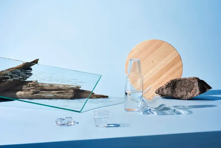 Ainutlaatuinen Saaristomeri Baltic Herrings glass art, large