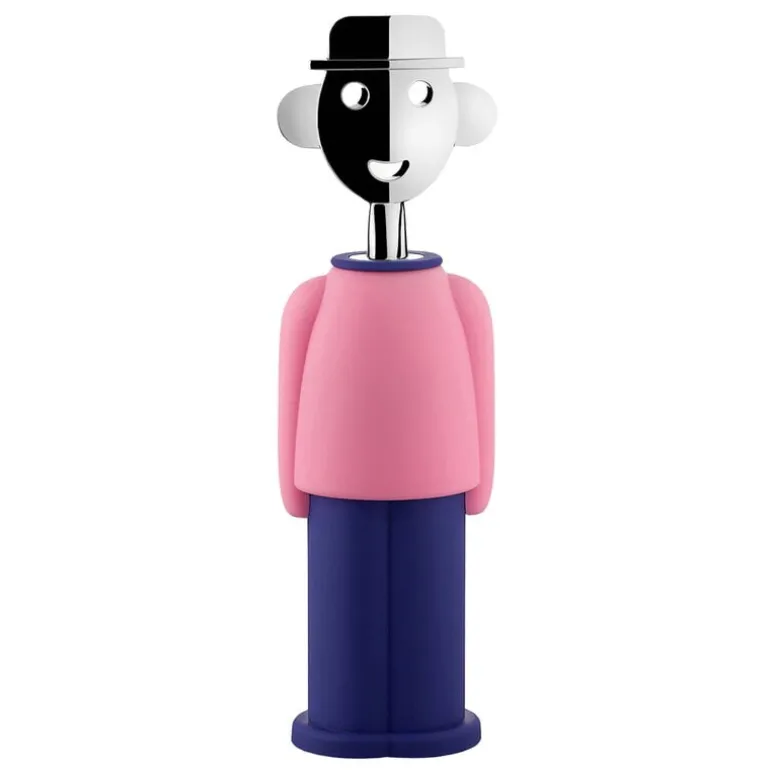 Alessi Alessandro M. corkscrew, pink - blue