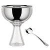 Alessi Big Love ice cream bowl with spoon, mirror polished  stainless steel