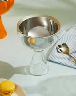 Alessi Big Love ice cream bowl with spoon, mirror polished  stainless steel