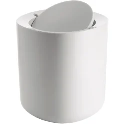 Alessi Birillo bathroom waste bin, white