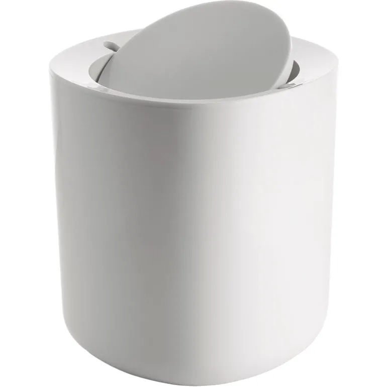 Alessi Birillo bathroom waste bin, white