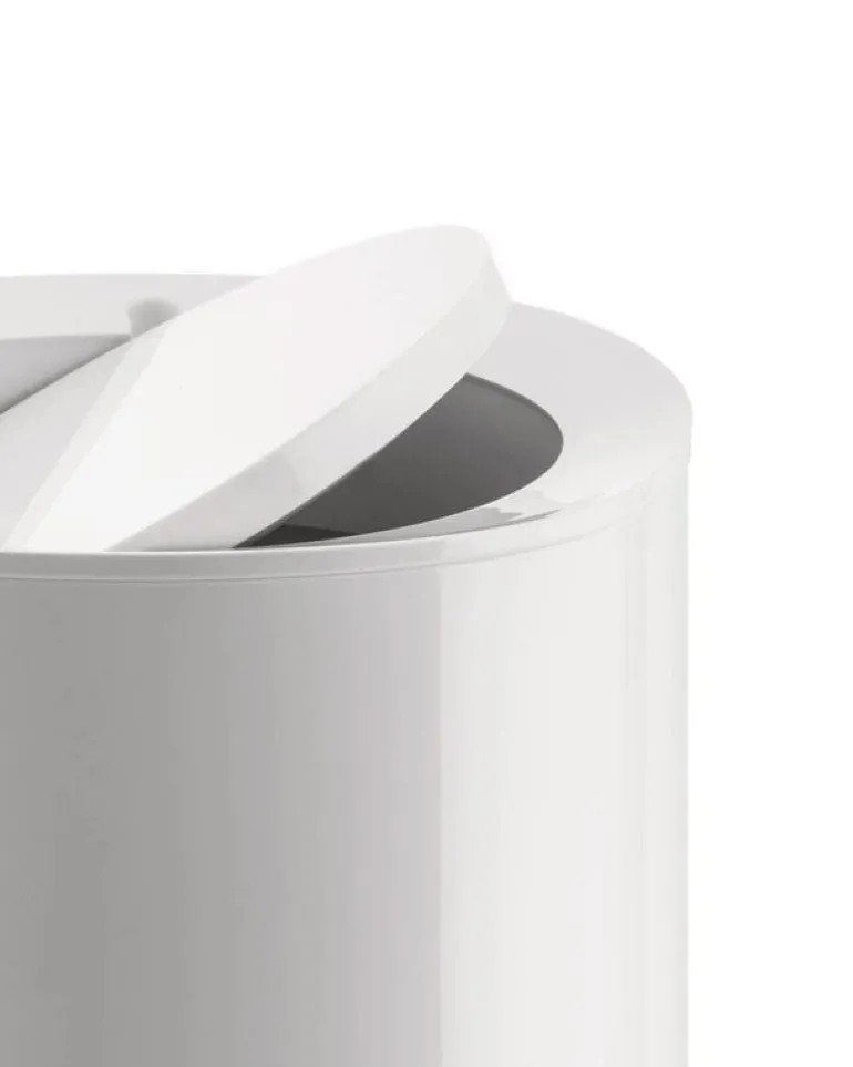 Alessi Birillo bathroom waste bin, white