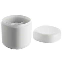 Alessi Birillo cotton swabs holder, white