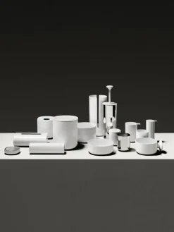 Alessi Birillo cotton swabs holder, white