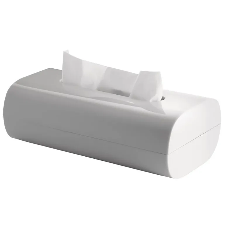 Alessi Birillo tissue box, 8 cm, white