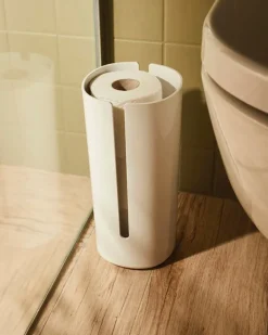 Alessi Birillo toilet paper roll container, white