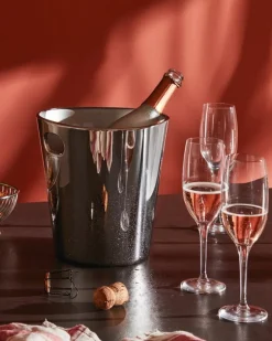 Alessi Bolly wine cooler, mirror polished stainless steel