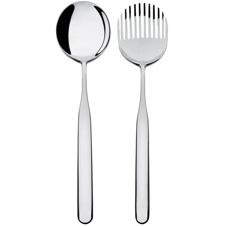 Alessi Collo Alto salad set, stainless steel