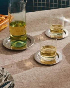 Alessi Glass coaster, stainless steel