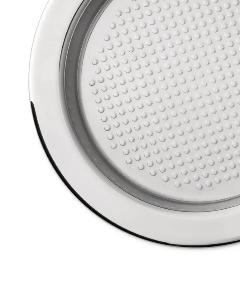 Alessi Glass coaster, stainless steel