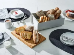 Alessi Mattina breadbox, grey