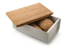 Alessi Mattina breadbox, grey