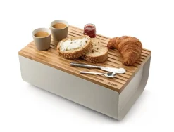Alessi Mattina breadbox, grey