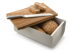 Alessi Mattina breadbox, grey