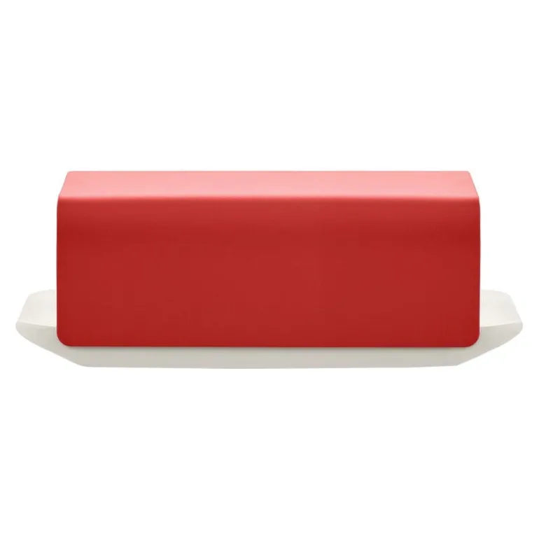 Alessi Mattina butter dish, red