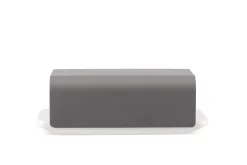 Alessi Mattina butter dish, dark grey