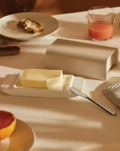 Alessi Mattina butter dish, grey