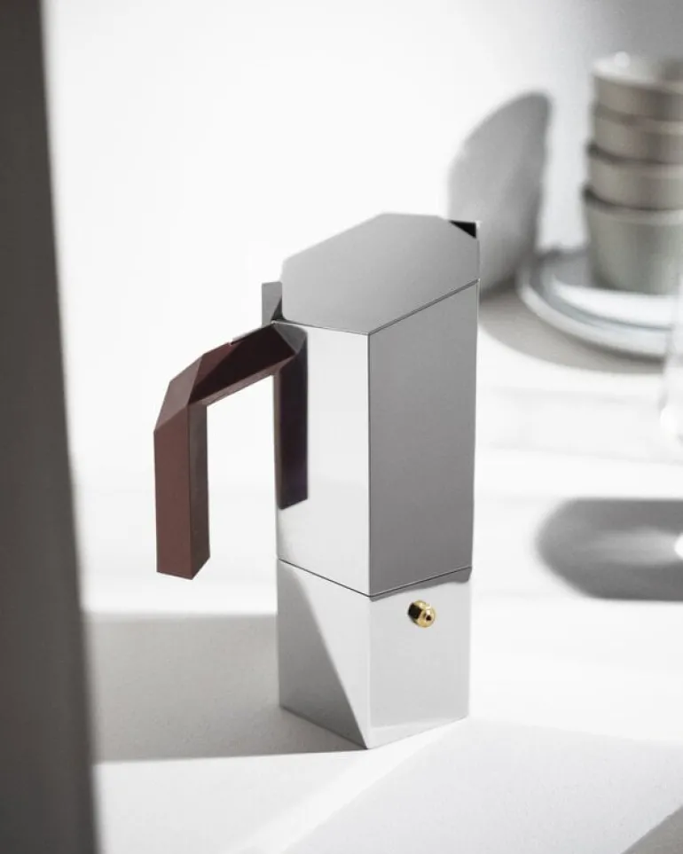 Alessi Menhir espresso coffee maker, 6 cups, stainless steel