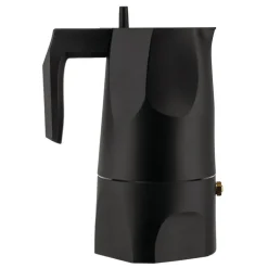 Alessi Ossidiana espresso maker, 3 cups, black