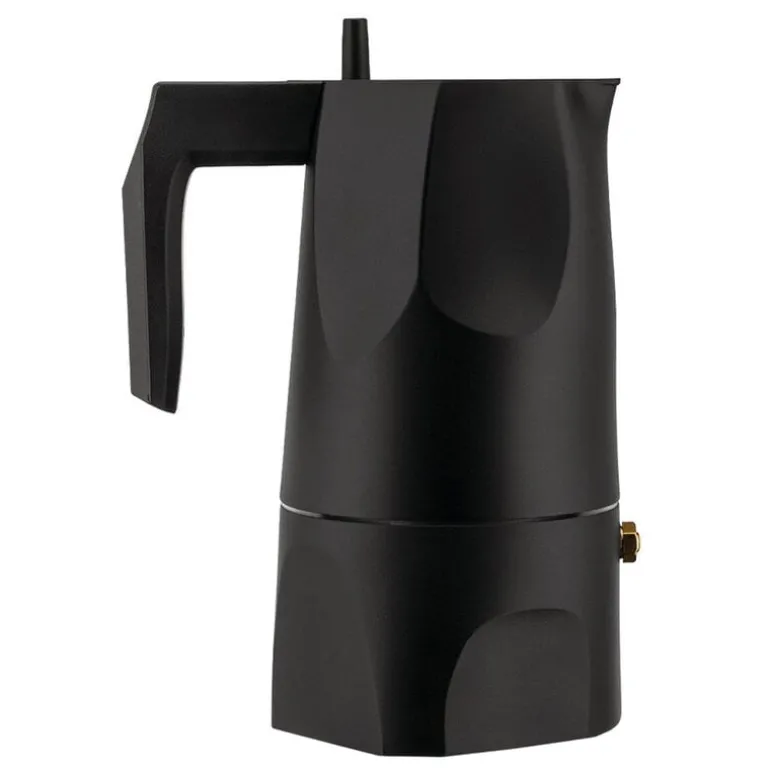 Alessi Ossidiana espresso maker, 3 cups, black