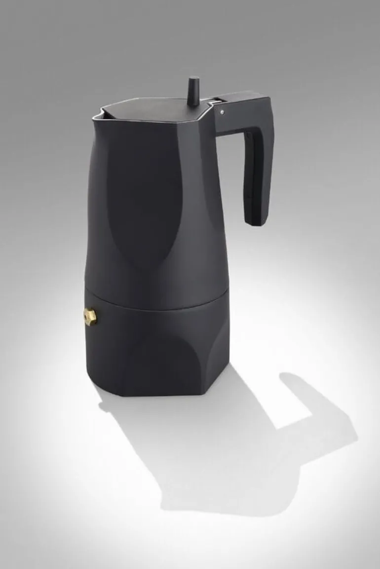 Alessi Ossidiana espresso maker, 3 cups, black