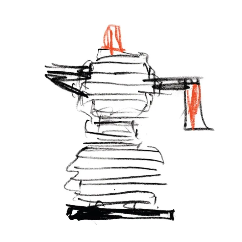 Alessi Pulcina espresso coffee maker, 3 cups, aluminium - red