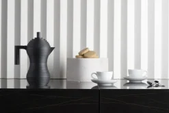 Alessi Pulcina espresso coffee maker, 3 cups, black