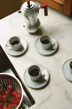 Alessi Pulcina induction espresso coffee maker, 6 cups, aluminium - red