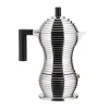 Alessi Pulcina induction espresso coffee maker, 6 cups, aluminium - black