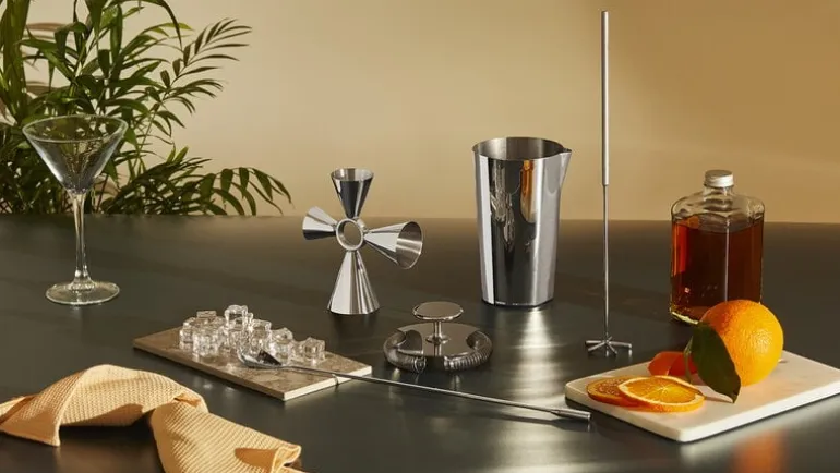 Alessi Quadri Combo jigger, stainless steel