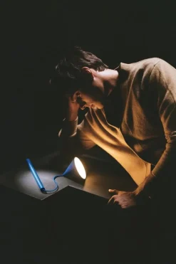 Alessi Tsumiki portable table lamp, blue