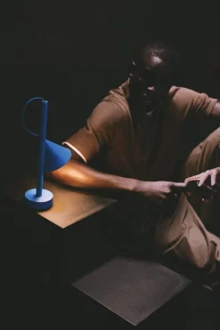 Alessi Tsumiki portable table lamp, blue