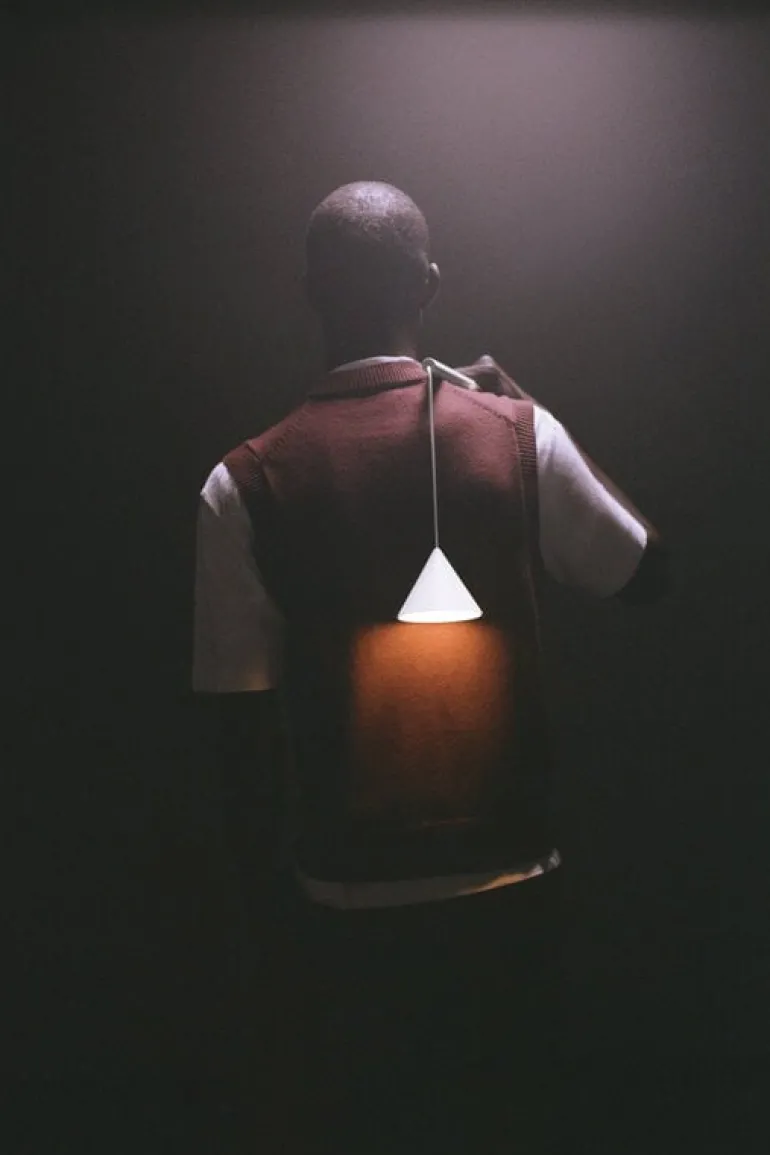 Alessi Tsumiki portable table lamp, black