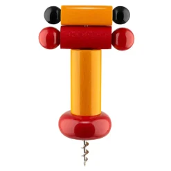 Alessi Twergi ES17 corkscrew, yellow - red - black