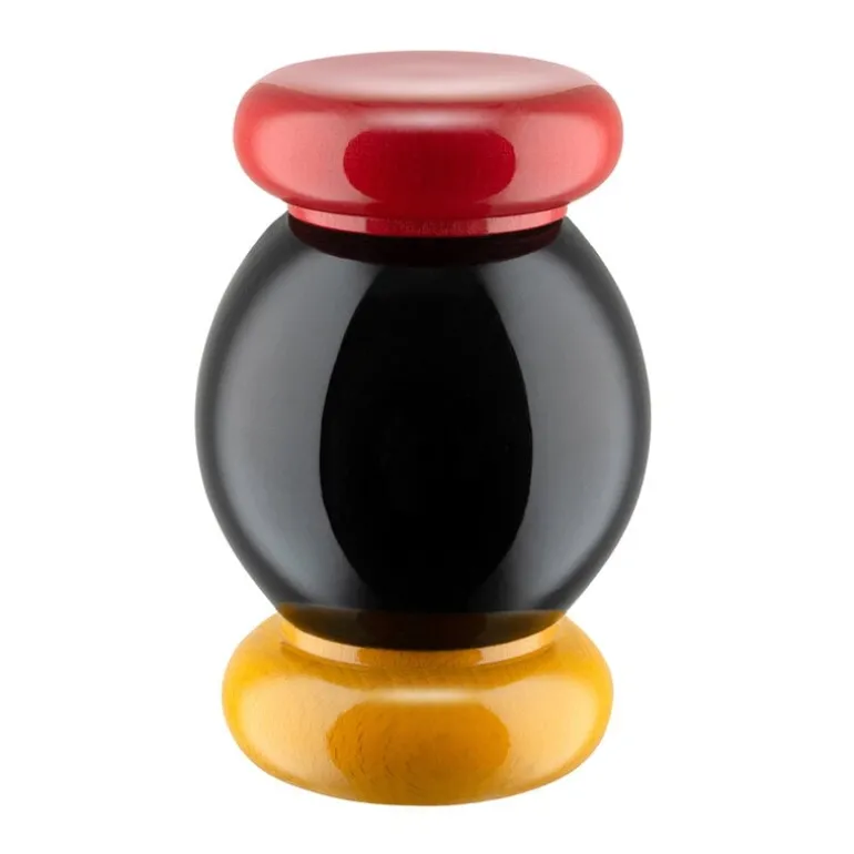 Alessi Twergi ES18 grinder, black - yellow - red