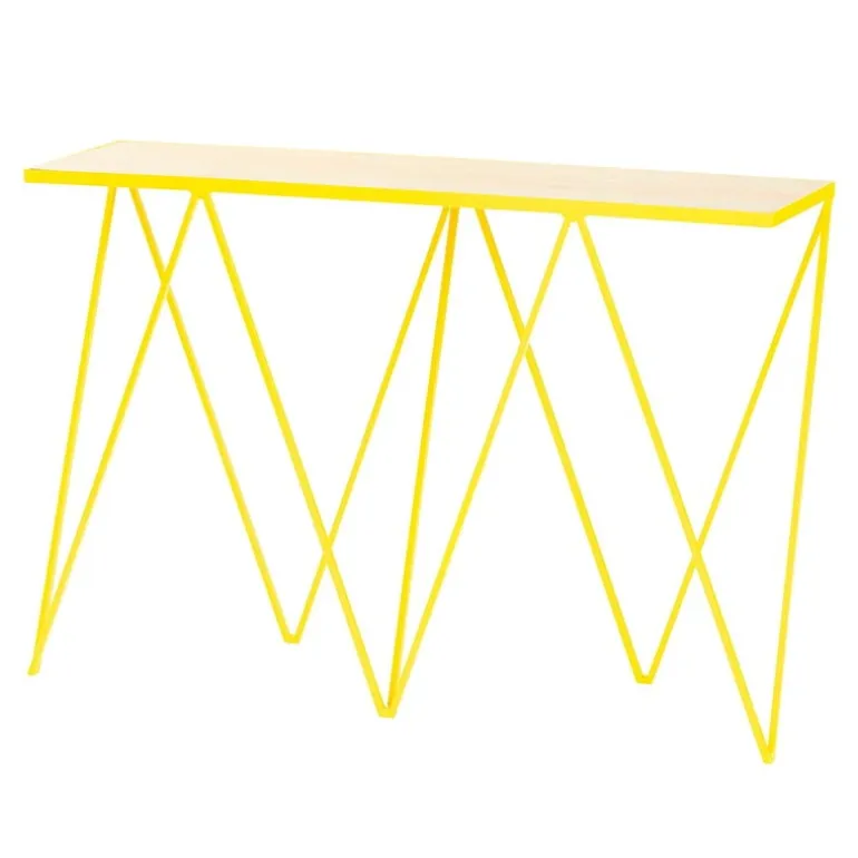 &New Giraffe console table, yellow