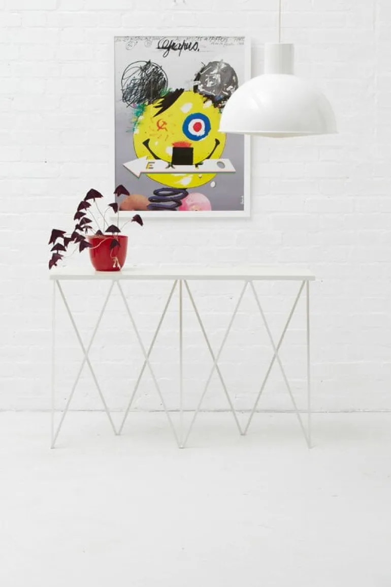 &New Giraffe console table, paper white