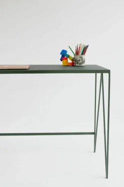 &New Study desk, linoleum, deep green
