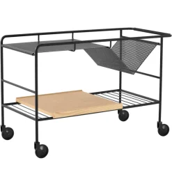 &Tradition Alima NDS1 trolley, matt black - lacquered oak