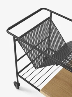 &Tradition Alima NDS1 trolley, matt black - lacquered oak