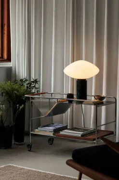 &Tradition Alima NDS1 trolley, chrome - lacquered walnut