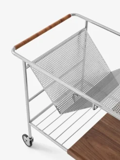 &Tradition Alima NDS1 trolley, chrome - lacquered walnut