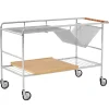 &Tradition Alima NDS1 trolley, chrome - lacquered oak